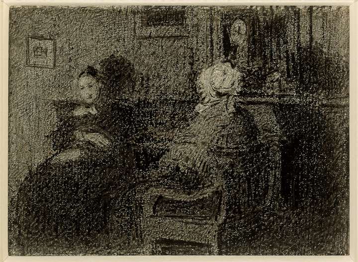 Two women in interior, n.d.